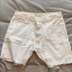 White denim shorts
